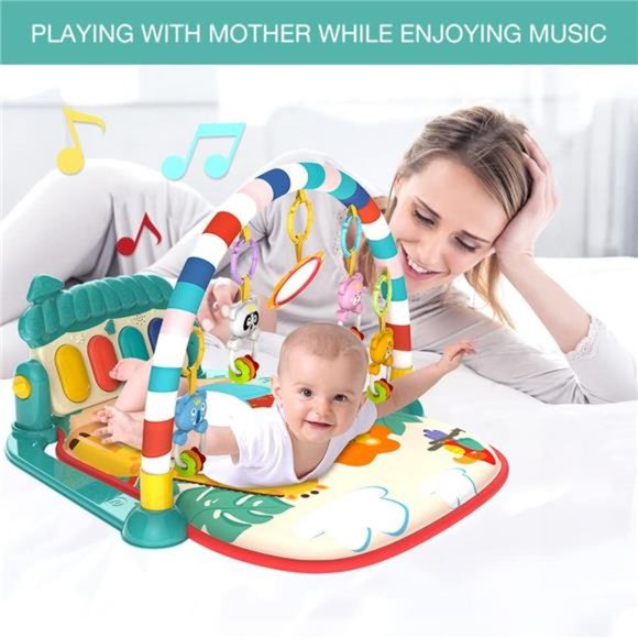 Musical Baby Gyms Play Mats Musical Activity Mat Piano Baby Play Gym Tummy Time - Picture 6 of 6